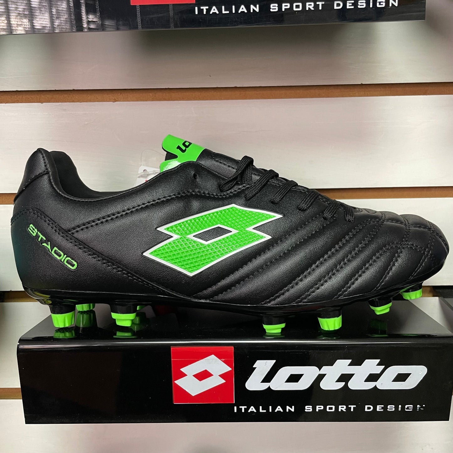 Zapato Futbol Hombre Lotto - Stadio 705 FG Negro Verde