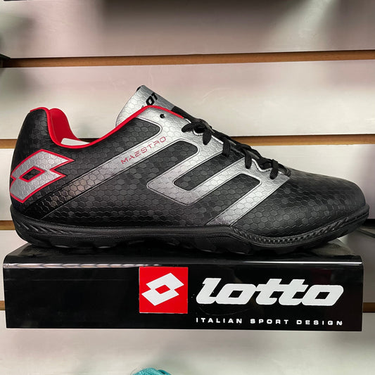 Zapato Baby Futbol Hombre Lotto - Maestro 700 V TF Negro Rojo