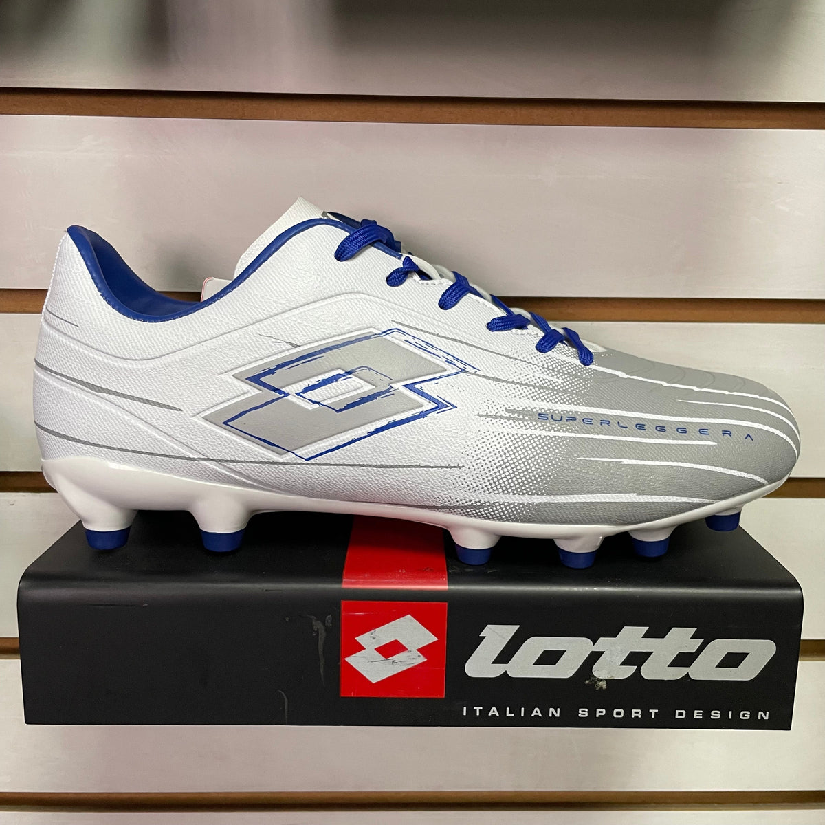 Zapato Fútbol Hombre Lotto - Solista FG Blanco Gris